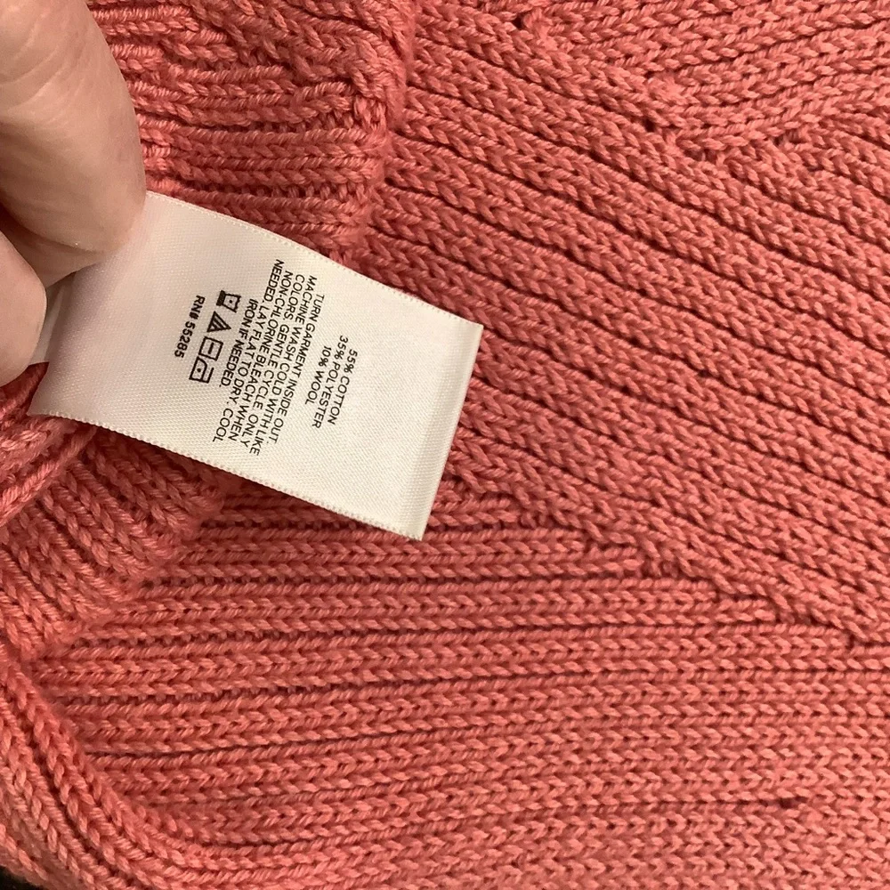 Express Coral Sleeveless Turtleneck Sweater